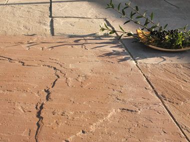 Dalles de grès Modak avec coupe décorative, baies et branches