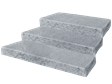 Blocs marches en pierre calcaire Java Blue avec fond vide