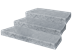 Blocs marches en pierre calcaire Java Blue avec fond vide
