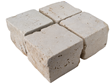 4 pavés en travertin Medium Select sur fond blanc