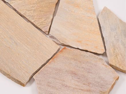 Les dalles polygonales en quartzite Rio Dorado Or