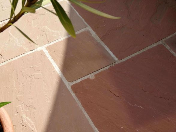 Dalles de grès Modak, terrasse, gros plan