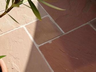 Dalles de grès Modak, terrasse, gros plan