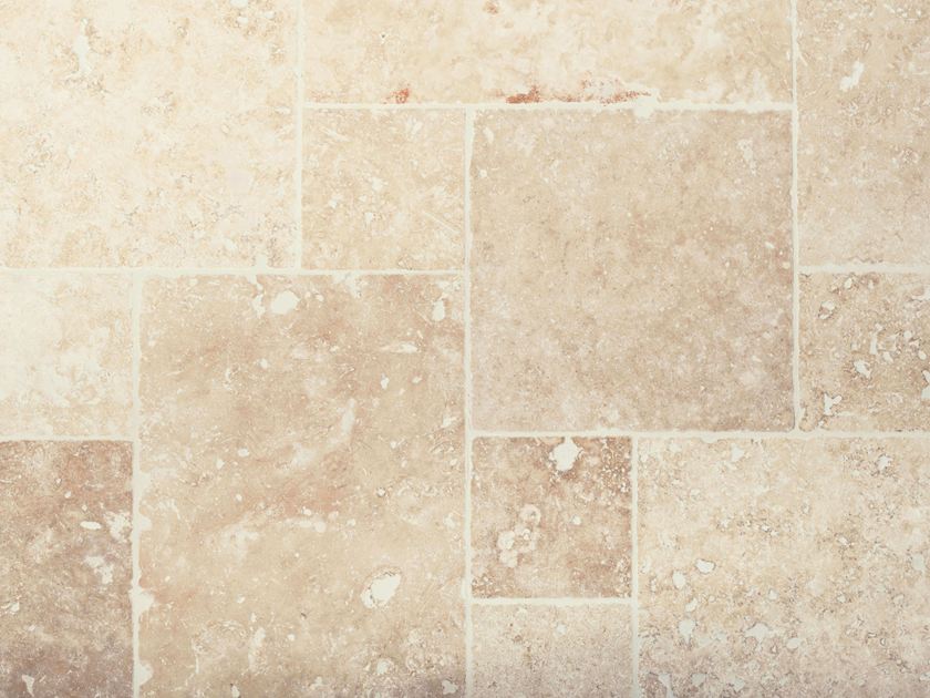 Vue sur l'opus romain du travertin Ivory Cream