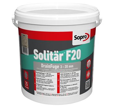 Le mortier-joint pour pavés Solitär F20 de la marque Sopro Seau de mortier-joint pour pavés Solitär F20