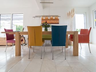 Salle à manger table chaise tableau carrelage Vanilla Rustica