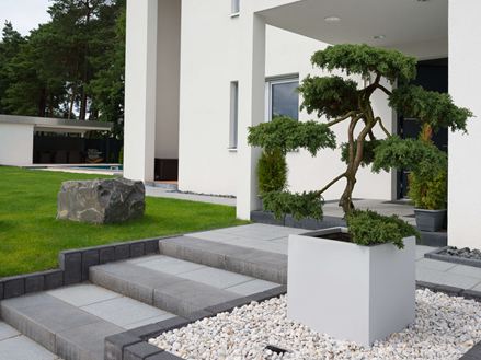 Treppe mit Granitplatten Mundo Grau