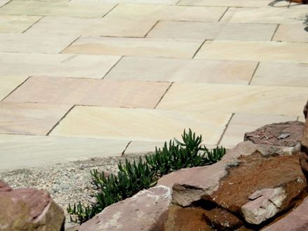 Indischer Sandstein Platten Mint Color