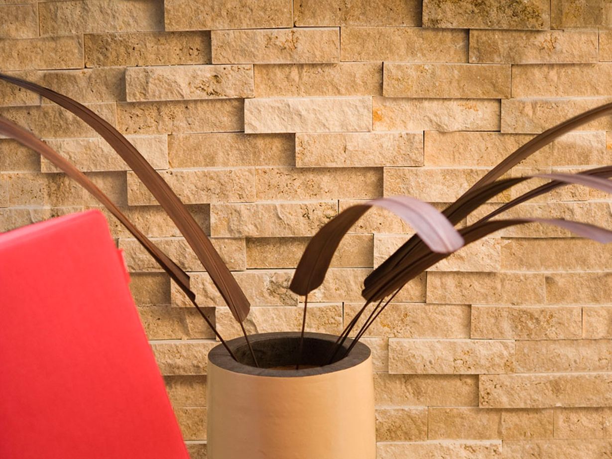 Travertin Medium Riemchen Landhaus-Stil